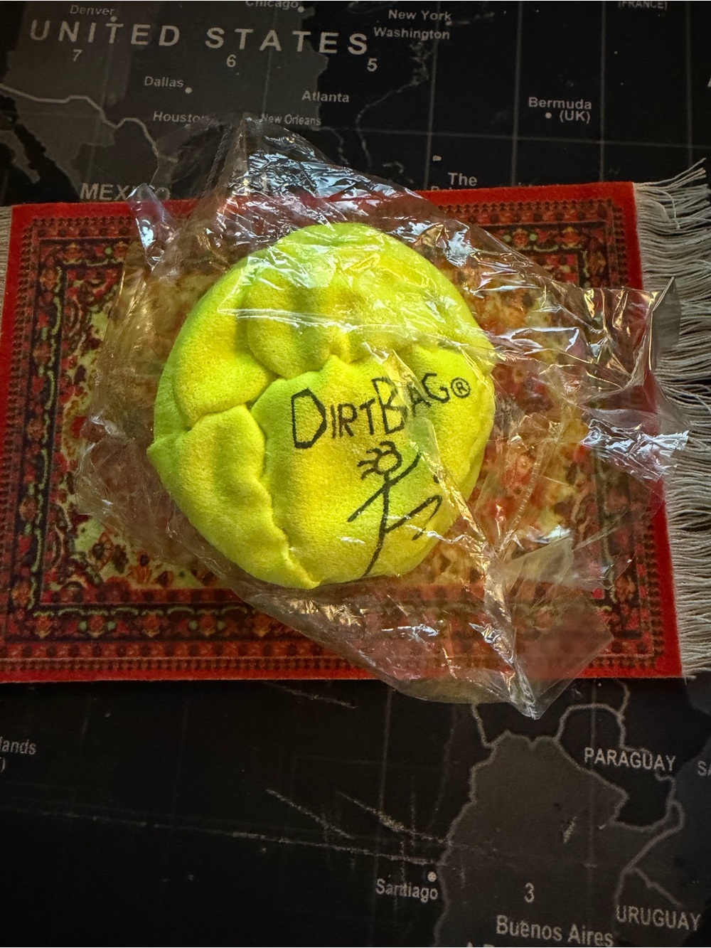 DirtBag Neon Yellow Plush Ball
